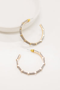 Gray Bamboo Hoops