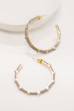 Load image into Gallery viewer, Gray Bamboo Hoops