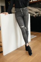 Load image into Gallery viewer, Gray Days Button Rise Jeans