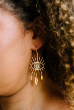 Load image into Gallery viewer, Hamsa Dangle Earrings