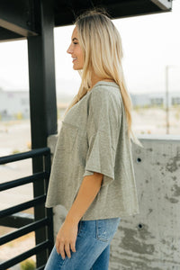 Hannah Tee in Faded Olive