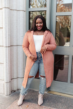 Load image into Gallery viewer, Hooded Cardigan In Red Sand