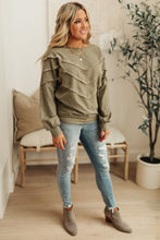 Load image into Gallery viewer, Into the Fringe Top in Olive