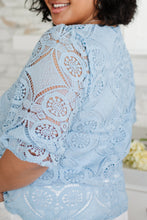 Load image into Gallery viewer, Lace Surprise Blouse In Blue