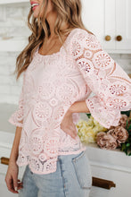 Load image into Gallery viewer, Lace Surprise Blouse In Pink