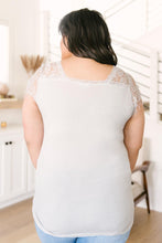 Load image into Gallery viewer, Lovely Lace Tee In Gray