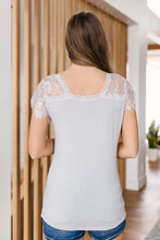 Load image into Gallery viewer, Lovely Lace Tee In Gray