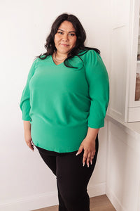 Lucky Chic Top in Kelly Green