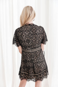 Malina Lace Dress in Black