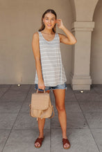 Load image into Gallery viewer, Marina Stripe Tank in Gray