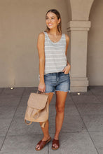 Load image into Gallery viewer, Marina Stripe Tank in Gray