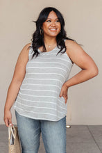 Load image into Gallery viewer, Marina Stripe Tank in Gray