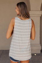 Load image into Gallery viewer, Marina Stripe Tank in Gray