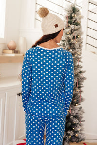 DOORBUSTER Polka Dot Joy Top in Royal