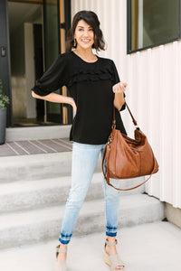 Raven Ruffles Top