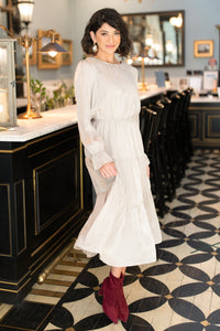 Simply Satin Dove Colored Dress