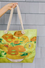 Load image into Gallery viewer, Sunflower Painting Tote