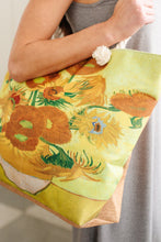 Load image into Gallery viewer, Sunflower Painting Tote