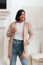 Load image into Gallery viewer, Swift Stripes Pocket Cardigan In Taupe