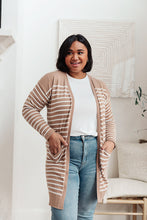 Load image into Gallery viewer, Swift Stripes Pocket Cardigan In Taupe