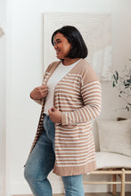 Load image into Gallery viewer, Swift Stripes Pocket Cardigan In Taupe