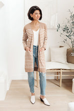 Load image into Gallery viewer, Swift Stripes Pocket Cardigan In Taupe