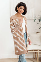 Load image into Gallery viewer, Swift Stripes Pocket Cardigan In Taupe