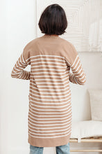 Load image into Gallery viewer, Swift Stripes Pocket Cardigan In Taupe