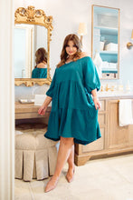 Load image into Gallery viewer, Teal Tiers Dress