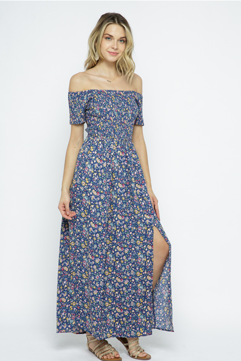 Tuscan Dreams Dress in Navy