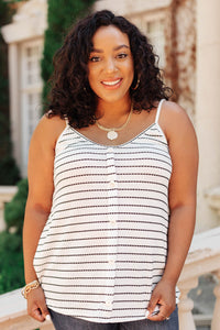 Stripes and Buttons Tank