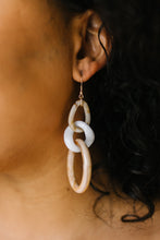 Load image into Gallery viewer, White Marble Hoop Earrings