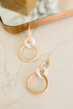 Load image into Gallery viewer, White Marble Hoop Earrings