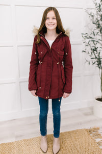 DOORBUSTER Winter Warm Coat in Wine