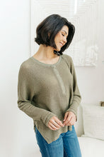 Load image into Gallery viewer, Wishful Thinking Henley In Olive