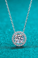 Load image into Gallery viewer, 1 Carat Moissanite Round Pendant Chain Necklace