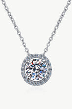 Load image into Gallery viewer, 1 Carat Moissanite Round Pendant Chain Necklace