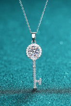 Load image into Gallery viewer, Moissanite Key Pendant Necklace