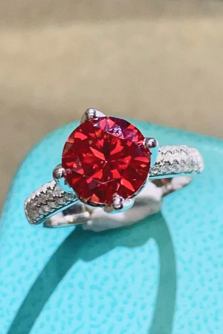 2 Carat Moissanite Ring in Phoenix Fire