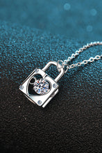 Load image into Gallery viewer, Moissanite Lock Pendant Necklace