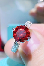 Load image into Gallery viewer, 2 Carat Moissanite Ring in Phoenix Fire