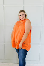 Load image into Gallery viewer, Victoria Lace Mock Neck Top In Orange