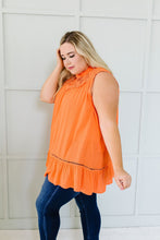 Load image into Gallery viewer, Victoria Lace Mock Neck Top In Orange