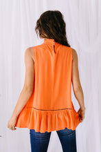 Load image into Gallery viewer, Victoria Lace Mock Neck Top In Orange
